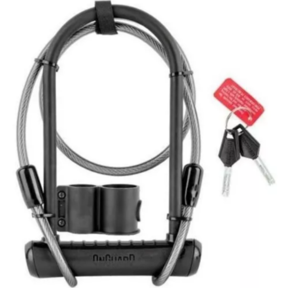 Cadeado U-lock Trava + Cabo Onguard 8154 Reforçado Bike Moto