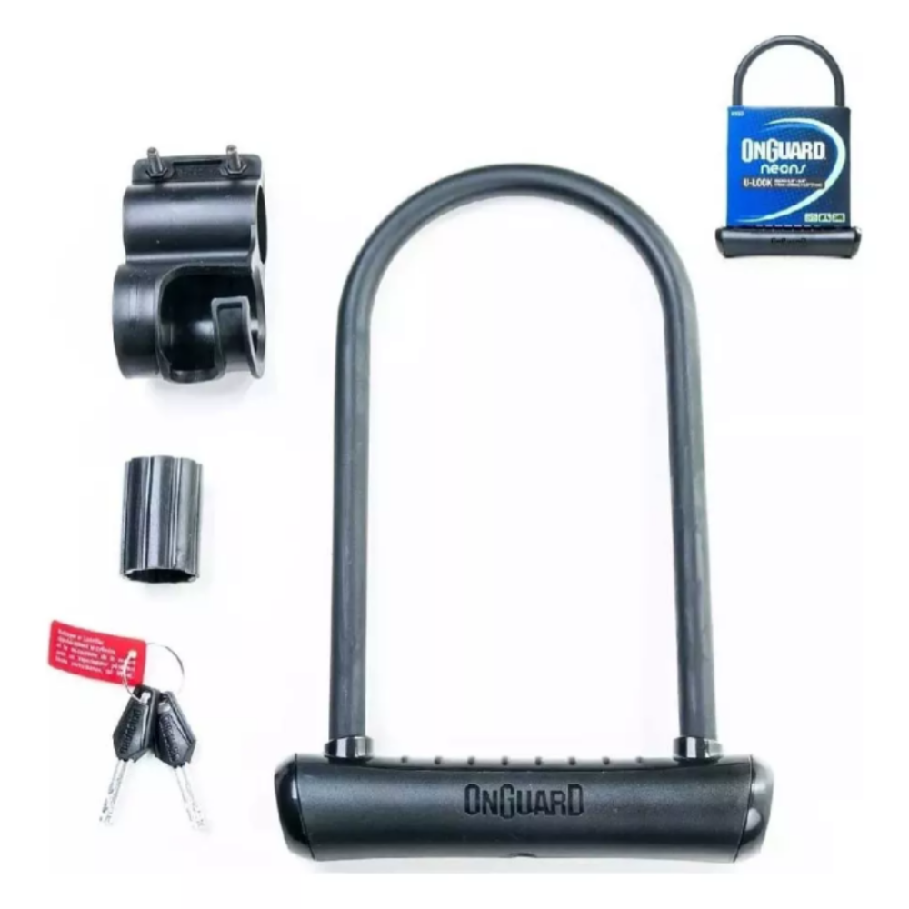 Cadeado Onguard Neon 8153 U-lock Preto Chave Bike Moto - Image 2